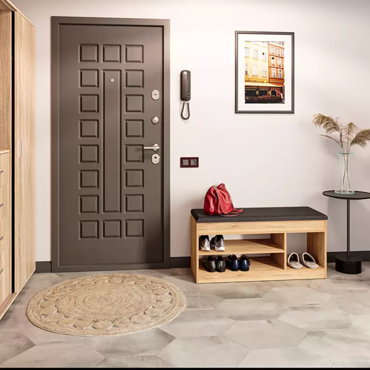 Entrance furniture - stool - shoe rack Oriental pakoworld in oak shade 100x37.2x50cm