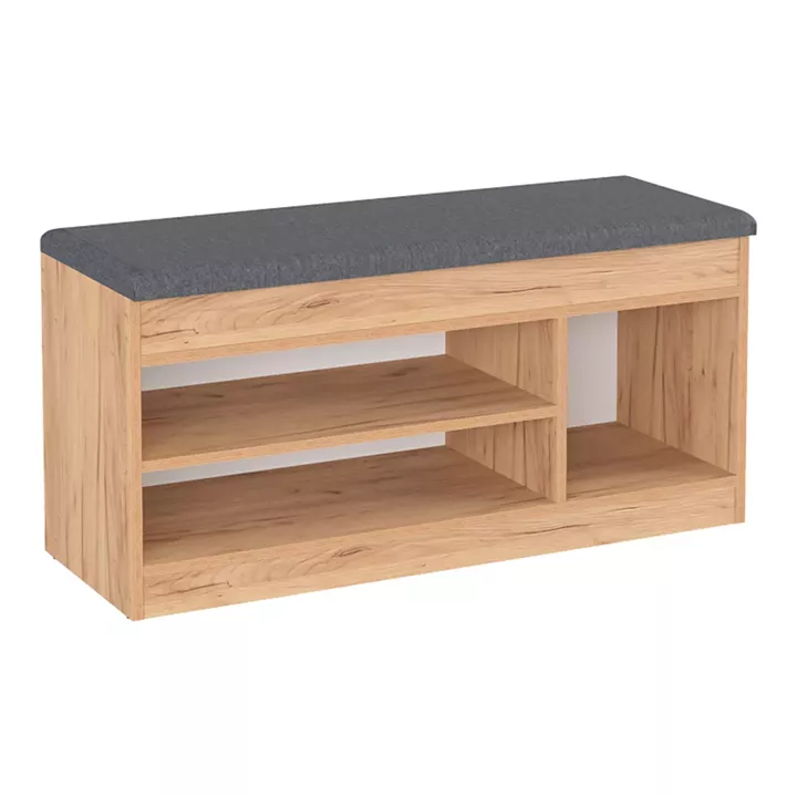 Entrance furniture - stool - shoe rack Oriental pakoworld in oak shade 100x37.2x50cm