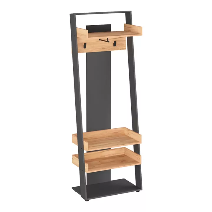 Sciove pakoworld entrance furniture in anthracite-natural shade 70x40x200cm