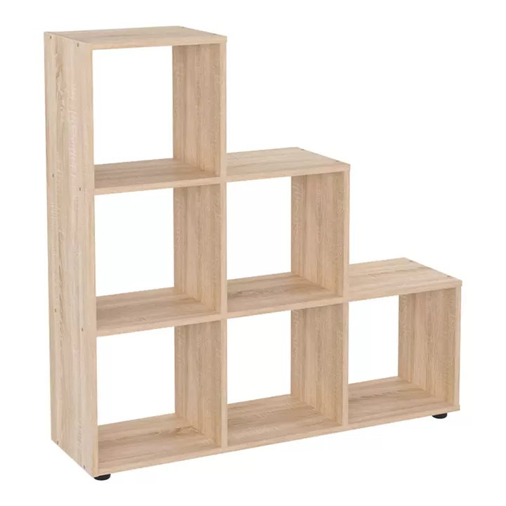 Bookcase Schody pakoworld in oak shade 105.5x29.2x107cm