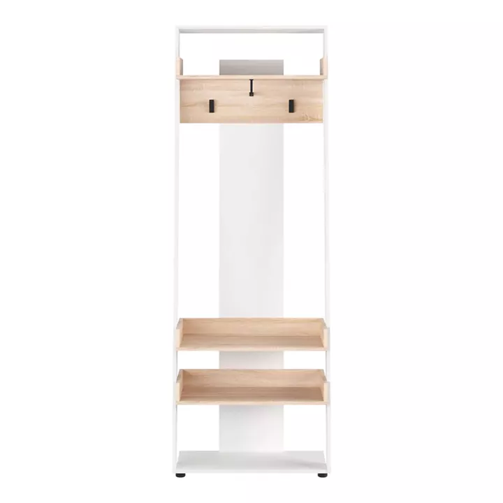 Sciove pakoworld entrance furniture in white-natural shade 70x40x200cm