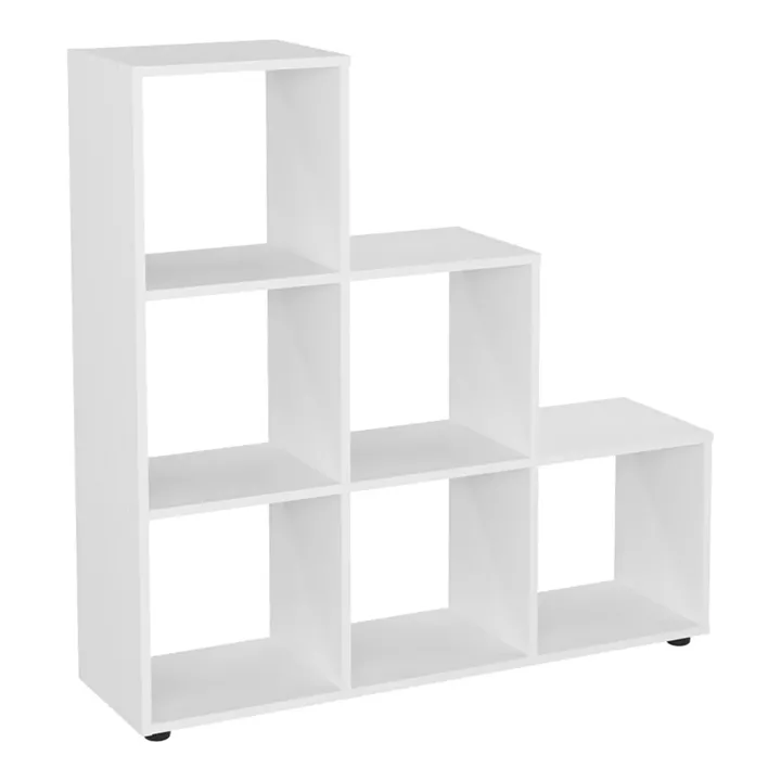 Bookcase Schody pakoworld in white shade 105.5x29.2x107cm
