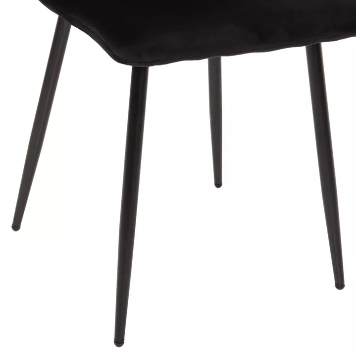 INDOOR DINING SET 5PCS JAFARU HM11073 METAL--VELVET IN BLACK
