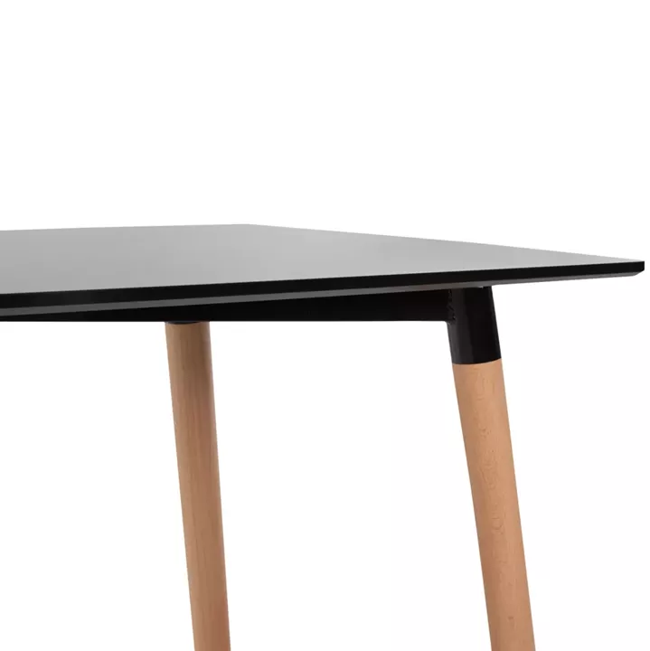 DINING SET 5PCS VEGAS HM21185 MDF TOP IN BLACK--BEECH LEGS