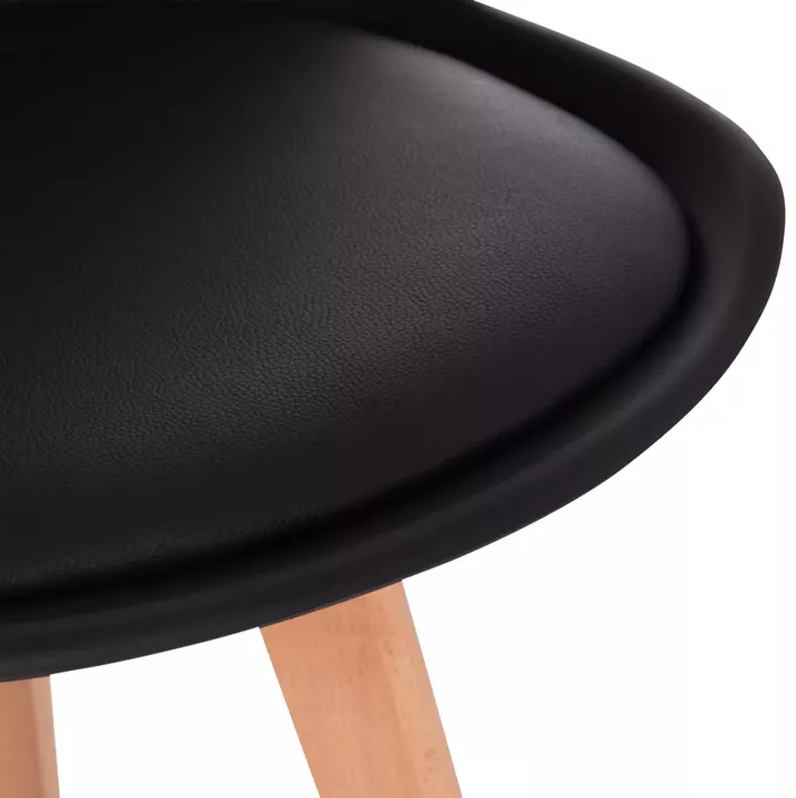 DINING SET 5PCS VEGAS HM21185 MDF TOP IN BLACK--BEECH LEGS