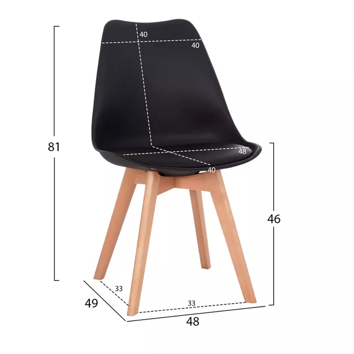 DINING SET 5PCS VEGAS HM21185 MDF TOP IN BLACK--BEECH LEGS