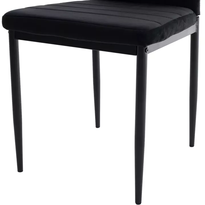 ΣΕΤ ΤΡΑΠΕΖΑΡΙΑΣ 5ΤΜΧ MINIMAL HM21173 MDF TOP ΜΑΥΡΟ-ΒΕΛΟΥΔΟ & ΜΕΤΑΛΛΟ ΜΑΥΡΟ