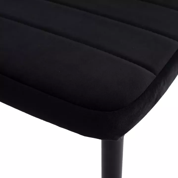 ΣΕΤ ΤΡΑΠΕΖΑΡΙΑΣ 5ΤΜΧ MINIMAL HM21173 MDF TOP ΜΑΥΡΟ-ΒΕΛΟΥΔΟ & ΜΕΤΑΛΛΟ ΜΑΥΡΟ