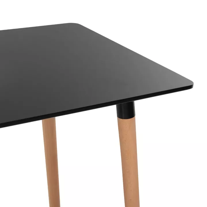 DINING SET 5PCS ARIADNE HM21174 MDF TOP & POLYPROPYLENE IN BLACK