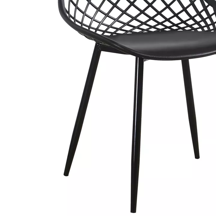 DINING SET 5PCS LIO HM21175 MDF TOP & POLYPROPYLENE IN BLACK