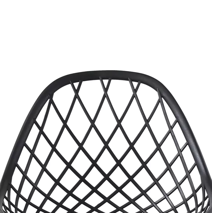 DINING SET 5PCS LIO HM21175 MDF TOP & POLYPROPYLENE IN BLACK