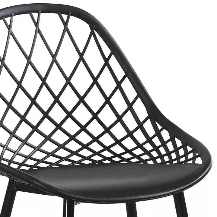 DINING SET 5PCS LIO HM21175 MDF TOP & POLYPROPYLENE IN BLACK