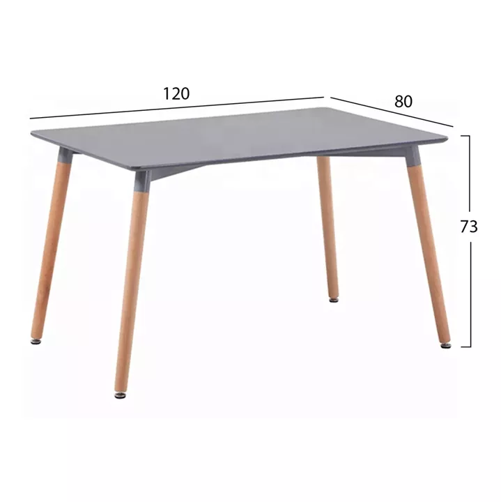 DINING SET 5PCS VEGAS HM21177 MDF TOP IN GREY--FABRIC IN GREY