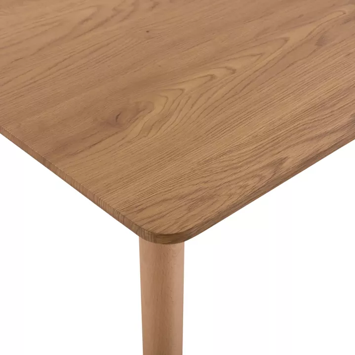 DINING SET 5PCS VEGAS HM21180 MDF TOP IN NATURAL--FABRIC IN BEIGE