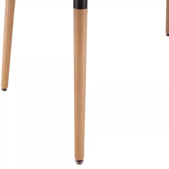 DINING SET 5PCS VANESSA HM21181 MDF TOP & FRAMES IN NATURAL WOOD COLOR-POLYPROPYLENE IN CAPPUCCINO