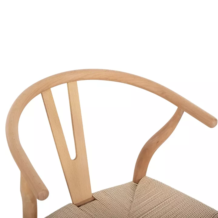 DINING SET 5PCS BRAVE HM21182 MDF TOP-BEECH WOOD & PAPER ROPE IN NATURAL COLOR