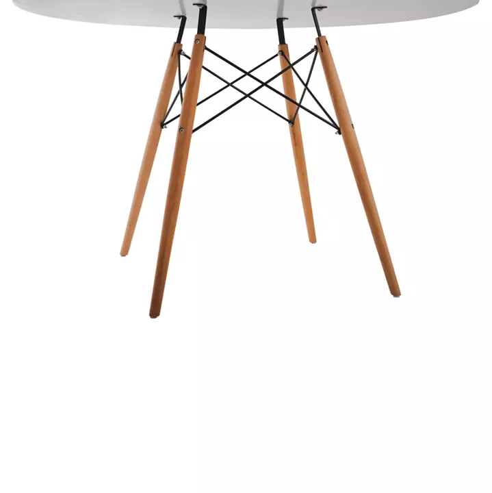 DINING SET 5PCS MAGGIE HM21186 MDF TOP & POLYPROPYLENE IN WHITE COLOR