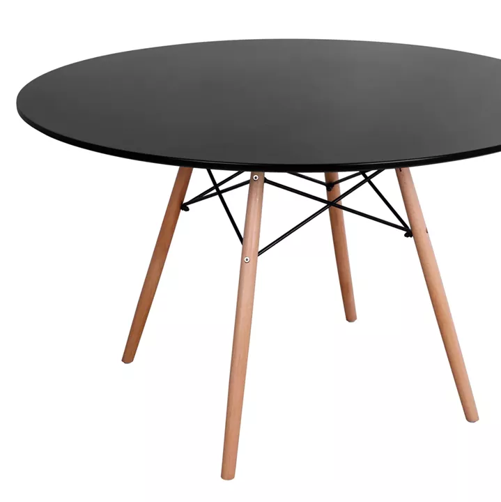 DINING SET 5PCS MAGGIE HM21187 MDF TOP & POLYPROPYLENE IN BLACK COLOR