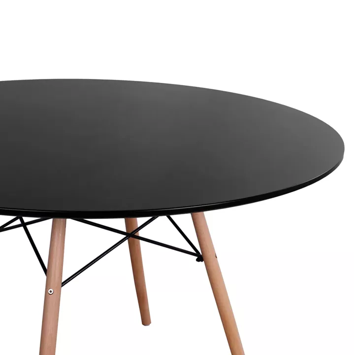 DINING SET 5PCS MAGGIE HM21187 MDF TOP & POLYPROPYLENE IN BLACK COLOR