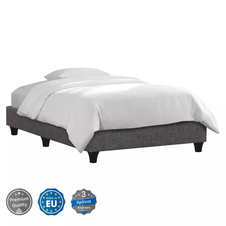 SUBSTRATE BED SIGGY HM721.10 NO STORAGE SPACE--GREY FABRIC--FOR MATTRESS 80x200cm.