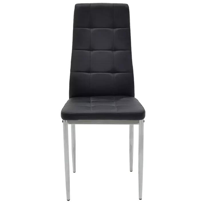 Chair Cube pakoworld PU black-chrome leg