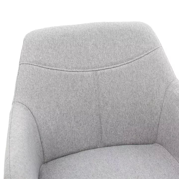 Armchair Nasima pakoworld fabric grey-natural 57x58x84cm