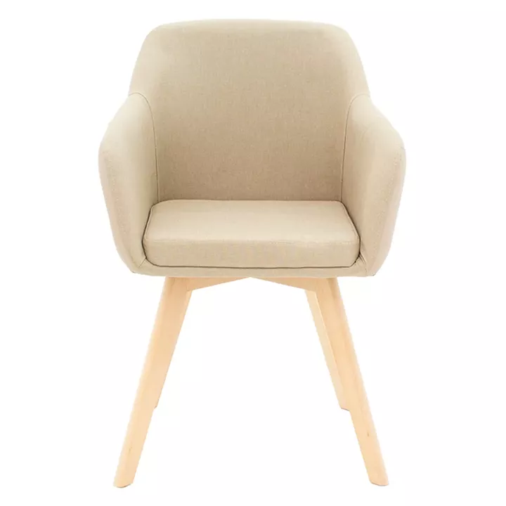 Safira armchair pakoworld PU fabric beige-natural 57x58x84cm