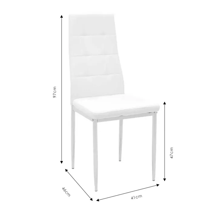 Chair Cube pakoworld PU mocha-chrome leg