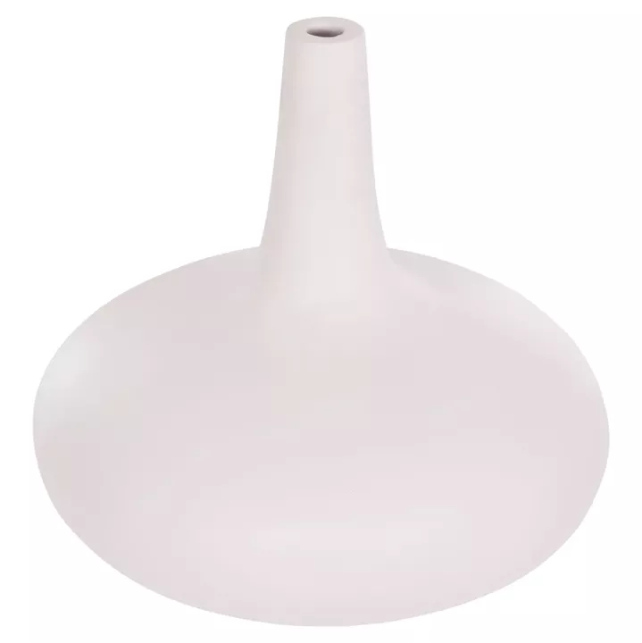 TABLE DECORATIVE VASE DENI HM4663.02M TERRACOTA IN WHITE--Φ30x29.5Hcm