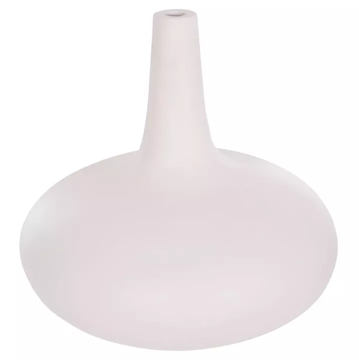 TABLE DECORATIVE VASE DENI HM4663.02M TERRACOTA IN WHITE--Φ30x29.5Hcm