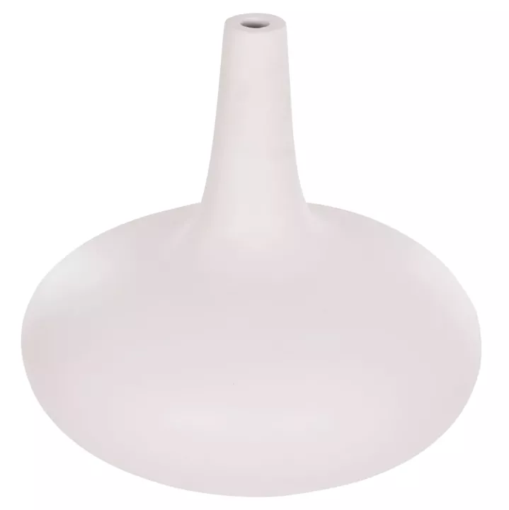 TABLE DECORATIVE VASE DENI HM4663.02M TERRACOTA IN WHITE--Φ30x29.5Hcm