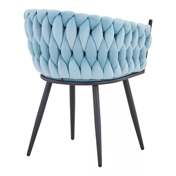 Vivian armchair pakoworld siel velvet-leg black metal 61x55x80cm