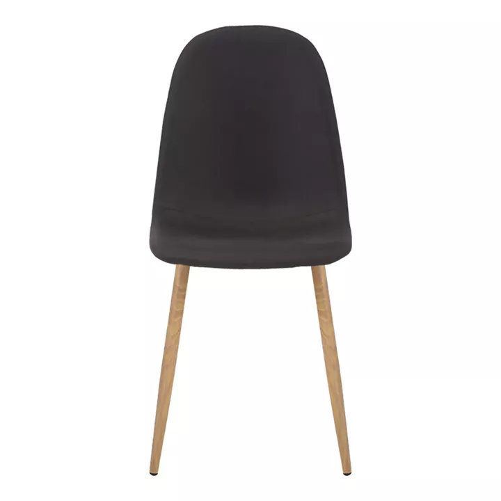 Chair Bella pakoworld antracite fabric-natural metal leg 43x52x88cm
