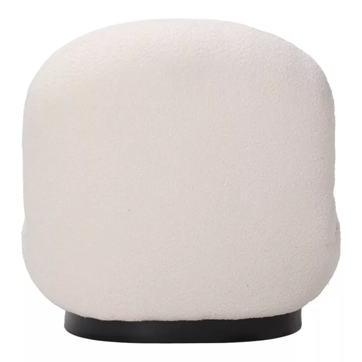 Armchair Rosalie pakoworld cream teddy fabric-black base 85x82x77cm