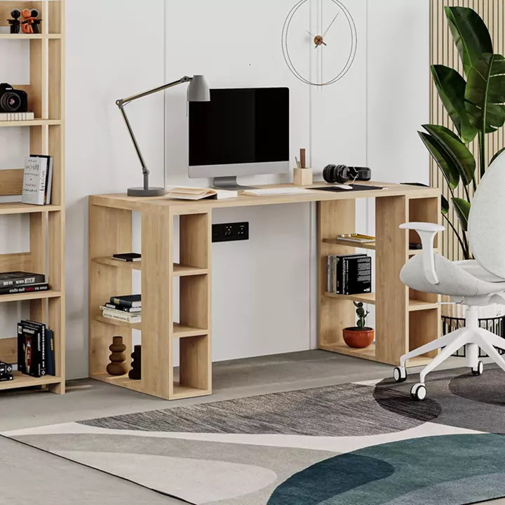 Working Table Colmar pakoworld in oak color 140x60x75cm