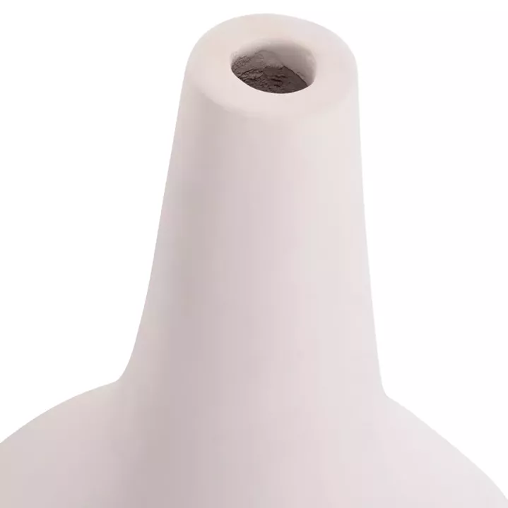TABLE DECORATIVE VASE DENI HM4663.02L TERRACOTA IN WHITE--Φ26x39Hcm