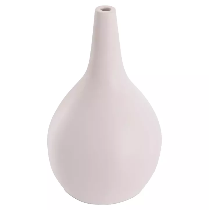 TABLE DECORATIVE VASE DENI HM4663.02L TERRACOTA IN WHITE--Φ26x39Hcm