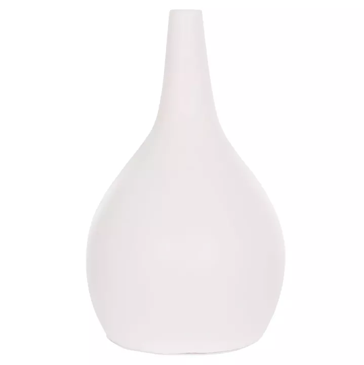 TABLE DECORATIVE VASE DENI HM4663.02L TERRACOTA IN WHITE--Φ26x39Hcm