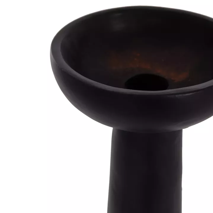 TABLE DECORATIVE VASE LEKKAN HM4664.01L TERRACOTA IN BLACK--Φ18x38Hcm.