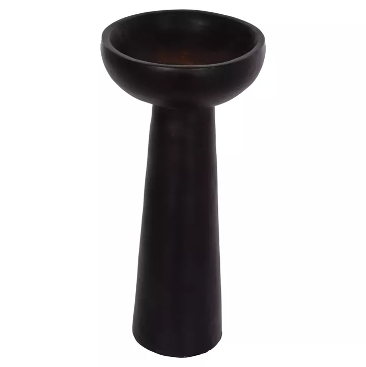 TABLE DECORATIVE VASE LEKKAN HM4664.01L TERRACOTA IN BLACK--Φ18x38Hcm.