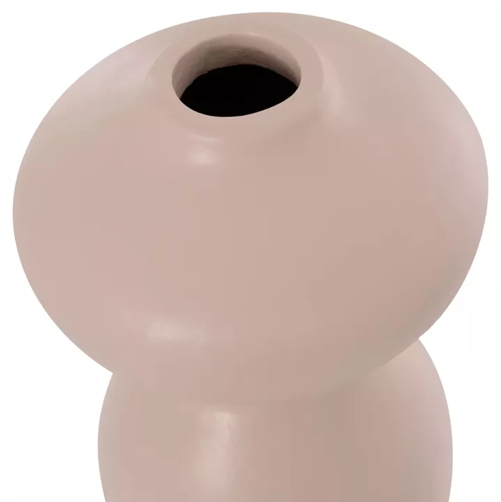 TABLE DECORATIVE VASE NELLY HM4669.02 TERRACOTA IN CREAM WHITE--Φ22x35Hcm.