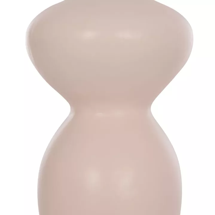 TABLE DECORATIVE VASE NELLY HM4669.02 TERRACOTA IN CREAM WHITE--Φ22x35Hcm.