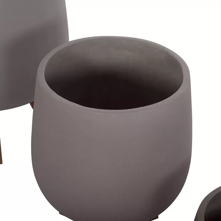 ΣΕΤ 3 ΓΛΑΣΤΡΕΣ ΜΕ ΞΥΛΙΝΕΣ ΒΑΣΕΙΣ TRYLL HM4681.03 FIBER CEMENT--ΓΚΡΙ