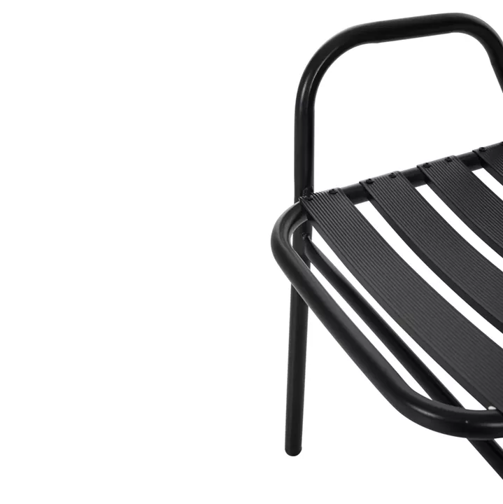 OUTDOOR DINING SET 5PCS ADAM HM21219.01 METAL CHAIRS & TABLE 110x60 BLACK