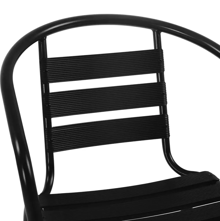 OUTDOOR DINING SET 5PCS ADAM HM21220 METAL CHAIRS & TABLE 110x60 BLACK