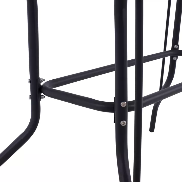 OUTDOOR DINING SET 5PCS AVRIL HM21221 METAL CHAIRS & TABLE 110x60 GREY