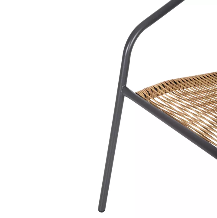 OUTDOOR DINING SET 5PCS SWIFTER HM21222.01 METAL CHAIRS & TABLE 110x60 GREY-NATURAL