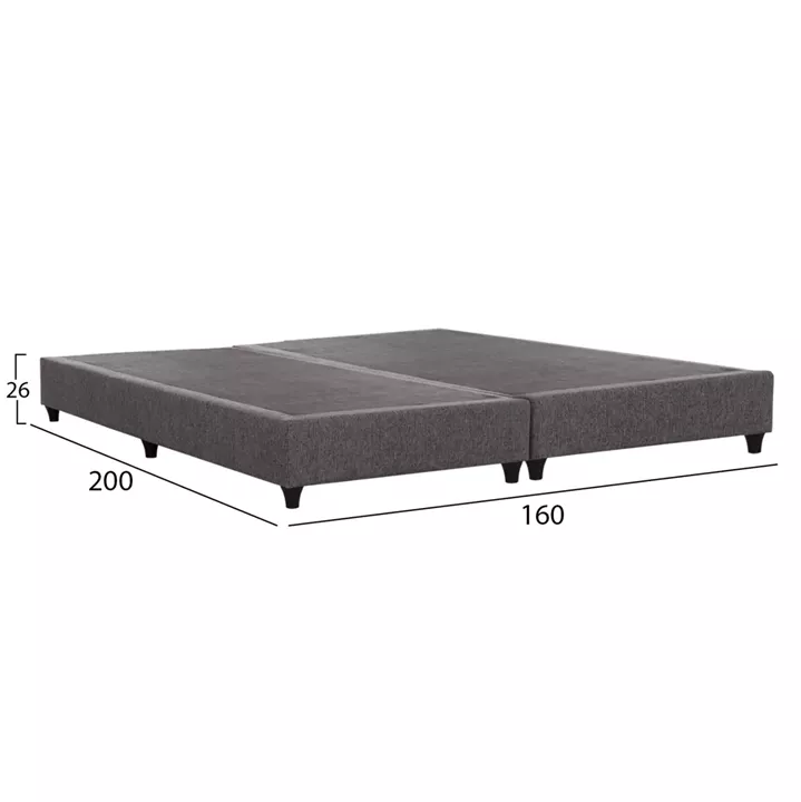 ΥΠΟΣΤΡΩΜΑ/ΚΡΕΒΑΤΙ KING-SIZE SIGGY HM21218 ΓΚΡΙ ΥΦΑΣΜΑ--ΓΙΑ 180x200εκ.
