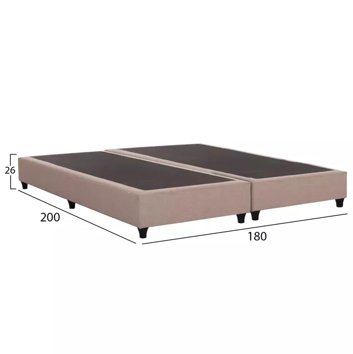 SUBSTRATE KING-SIZE BED SIGGY HM21218.01--BEIGE FABRIC--FOR MATTRESS 180x200cm.