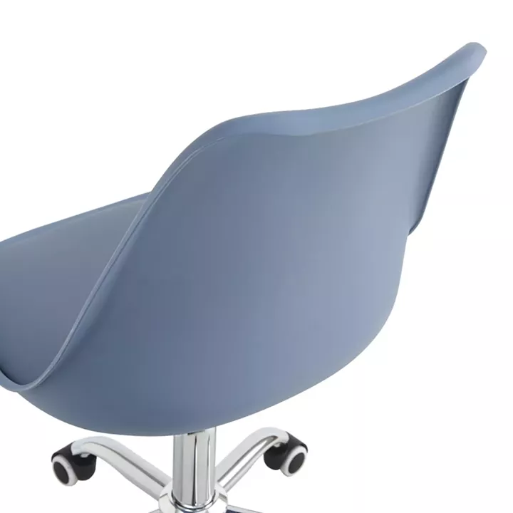 Office chair Gaston II pakoworld pp-pu in light blue color 48x57x80-93cm